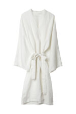 Linen Robe - White, OS