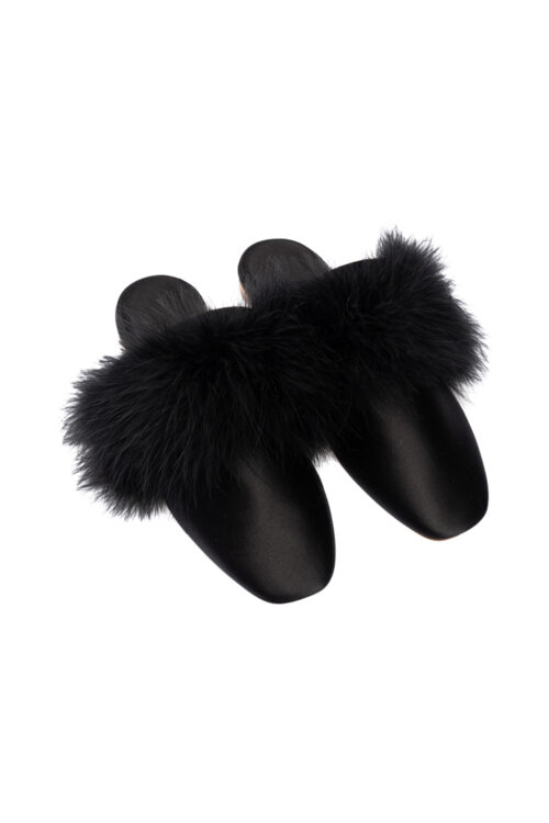 Manon Mules with Detachable Feathers