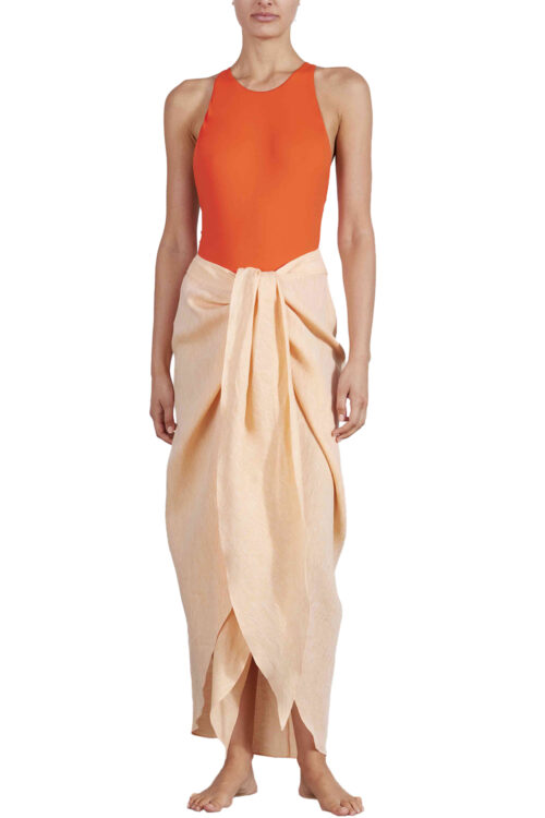 Tie Front Draped Skirt