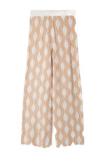 Tan Wave Knitted Cotton Pant