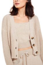 Recycled Sweater Cropped Cardigan
